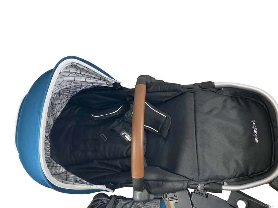 Shop Mockingbird 2nd Seat Kit with Extendable Canopy, 2023, Sea, Windowpane, Silver with Penny Leather at Goodbuygears