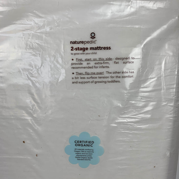 secondhand Naturepedic Classic 150 Seamless 2-stage Organic Baby & Toddler Mattress