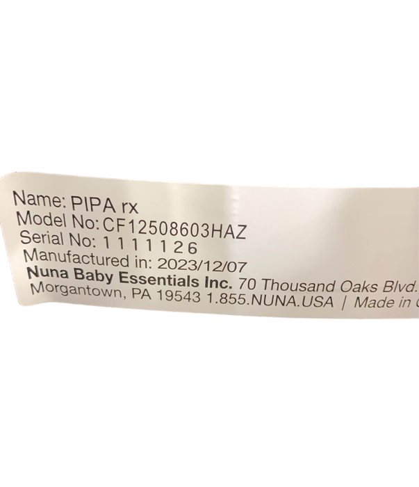 Shop Nuna PIPA rx Infant Car Seat with RELX Base, Hazelwood, 2023 at Goodbuygears