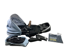 Shop Mockingbird 2nd Seat Kit with Extendable Canopy, Silver with Penny Leather, Sky, Watercolor Drops, 2023 at Goodbuygears