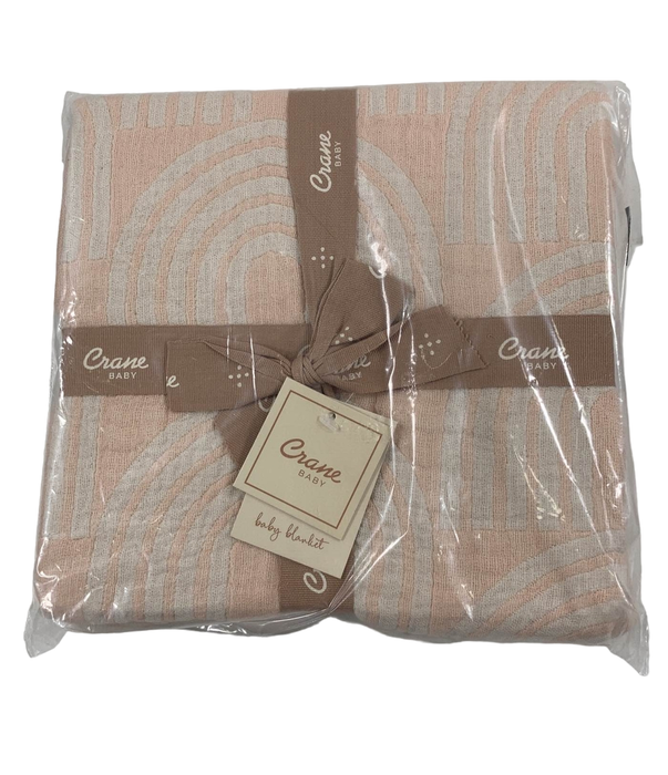 Shop Crane Baby Cotton Muslin Jacquard Blanket, Pink Rainbow at Goodbuygears