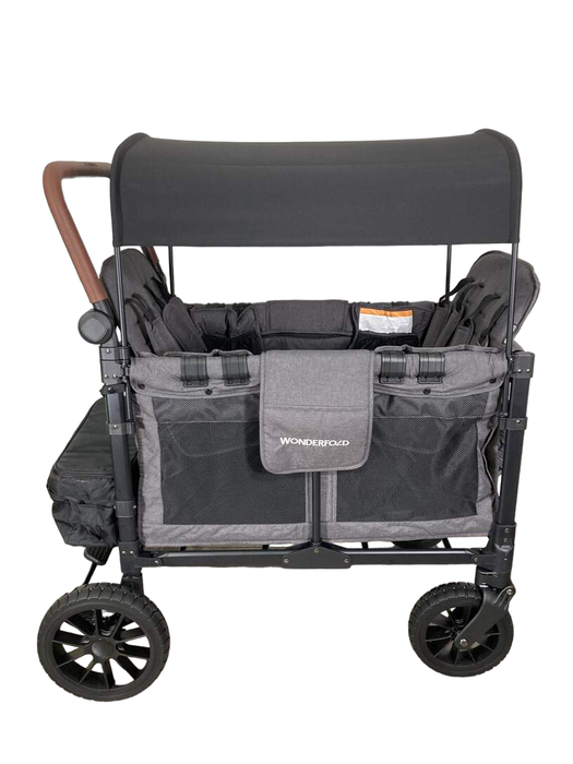 Shop Wonderfold W4 Luxe Quad Stroller Wagon, 2023, Charcoal Grey with Black Frame at Goodbuygears