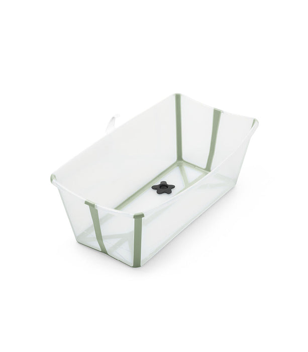 used Stokke Flexi Bath Foldable Baby Bathtub, Transparent Green
