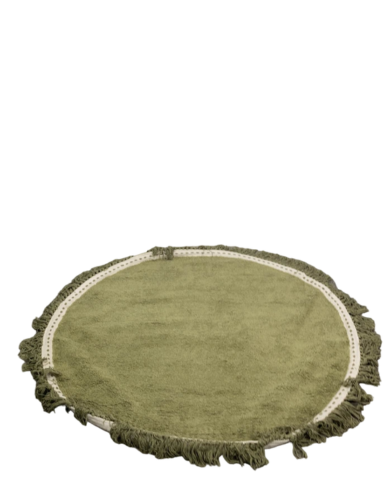 Shop Safavieh Easy Care Round Rug, Handmade Border Tassel, Green & Ivory at Goodbuygears