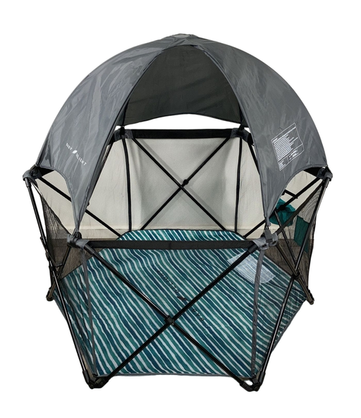Shop Baby Delight Go With Me Eclipse Portable Playard, Regular, Watercolor Stripe with Grey Canopy at Goodbuygears