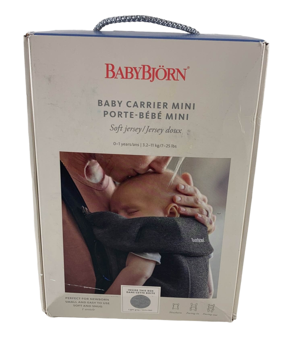 Shop BabyBjorn Baby Carrier Mini, Light Gray 3D Jersey at Goodbuygears