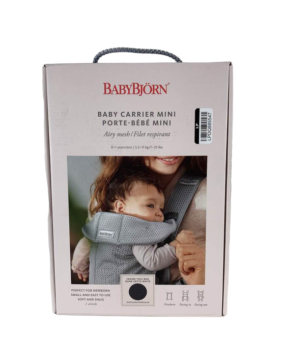 Shop BabyBjorn Baby Carrier Mini, Anthracite 3D Mesh at Goodbuygears
