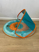 used SwimWays Baby Spring Float with Sun Canopy, Blue and Orange