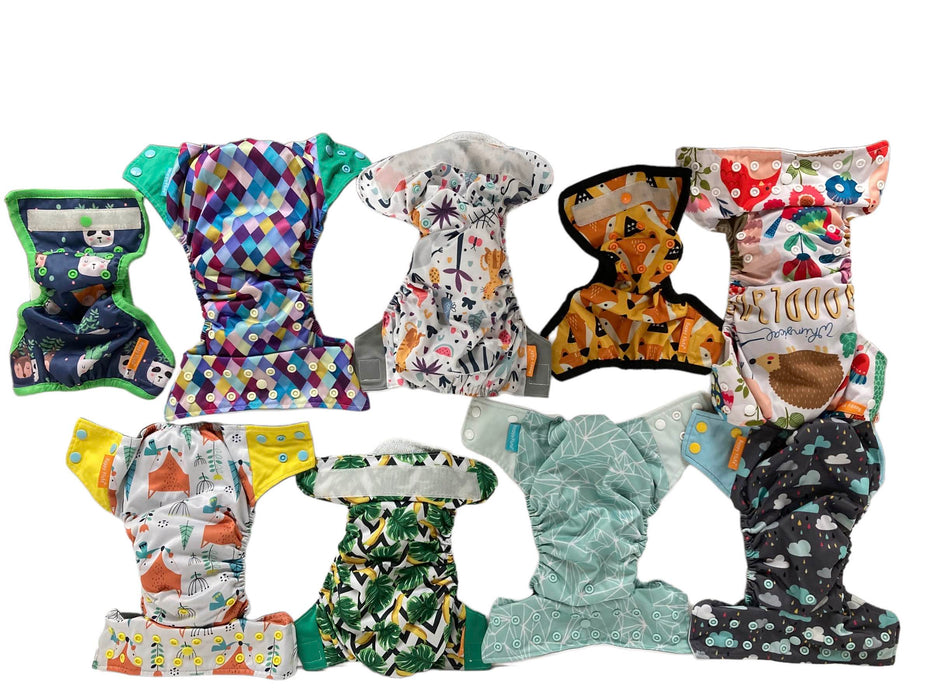 used BUNDLE Happy Flute Cloth Diapers