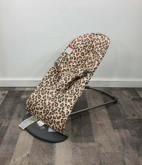 Shop BabyBjorn Bouncer Bliss, Beige/Leopard Cotton Classic Quilt, Dark Gray Frame at Goodbuygears