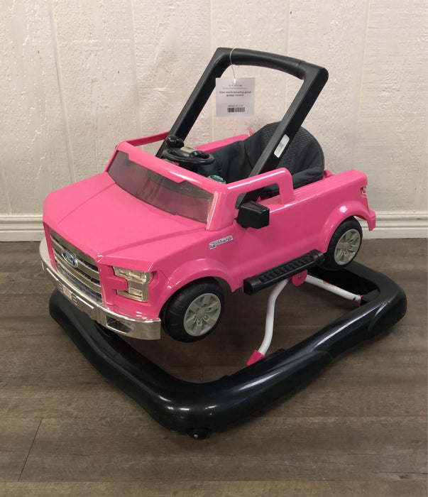 used Bright Starts Ways To Play 4-In-1 Baby Activity Walker, Ford Mustang Pink