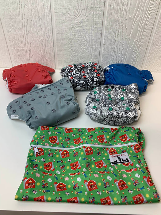 used BUNDLE Cloth Diapers