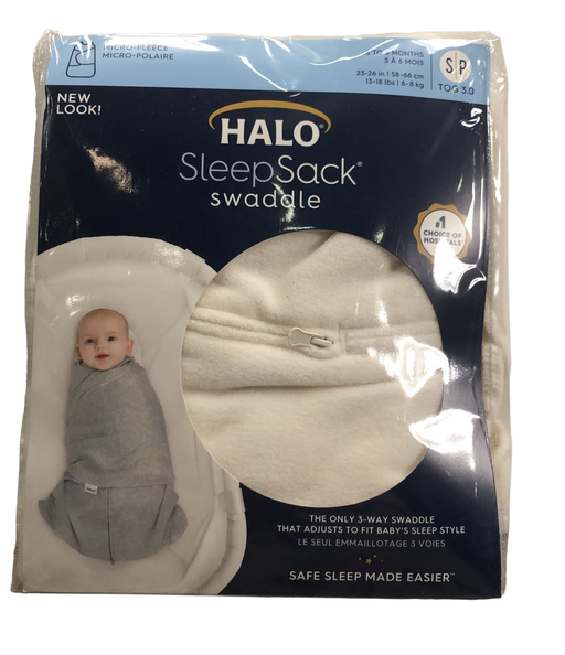 Shop Halo Micro-Fleece Swaddle, Small, Cream at Goodbuygears
