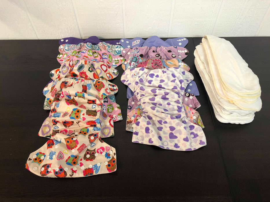 used BUNDLE Cloth Diapers, One Size Pocket