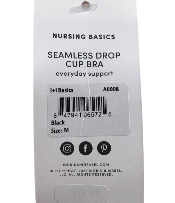 Shop Ingrid & Isabel Drop Cup Nursing Bra, Medium, Black at Goodbuygears