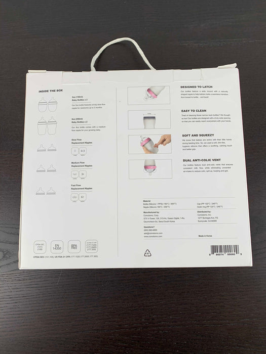 secondhand Comotomo Baby Bottle Bundle, Pink