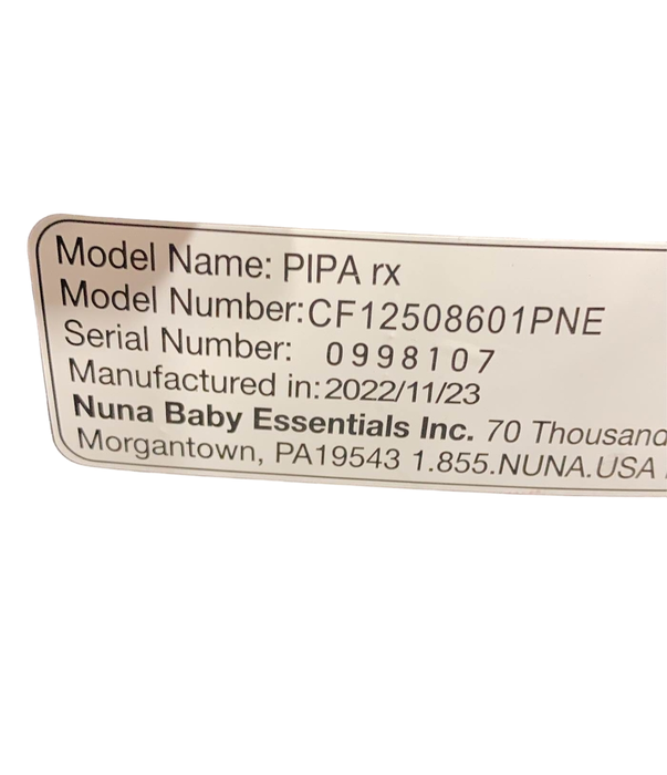 Shop Nuna PIPA rx Infant Car Seat with RELX Base, 2022, Pine at Goodbuygears