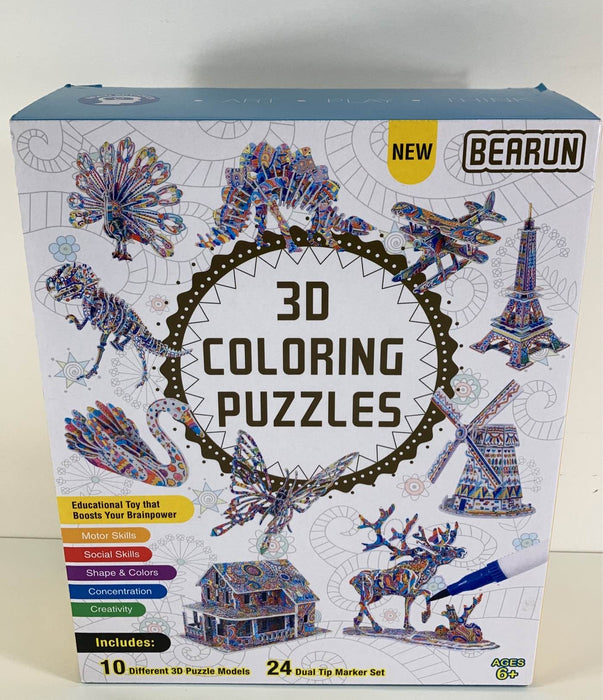 used Bearun 3D Coloring Puzzles