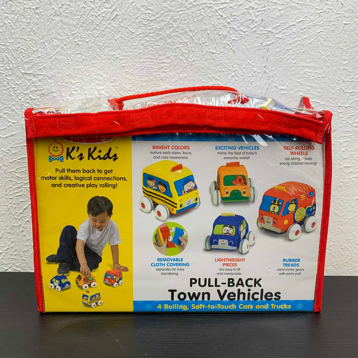 secondhand Melissa & Doug K’s Kids Pull-Back Vehicle Set