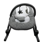 Shop Baby Delight Go with Me Aura Deluxe Portable Rocker & Bouncer, Quilted Charcoal Tweed at Goodbuygears