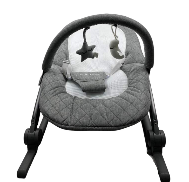Shop Baby Delight Go with Me Aura Deluxe Portable Rocker & Bouncer, Quilted Charcoal Tweed at Goodbuygears