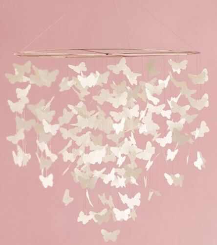 Pottery Barn Kids Crib Mobile, White Butterfly Chandelier