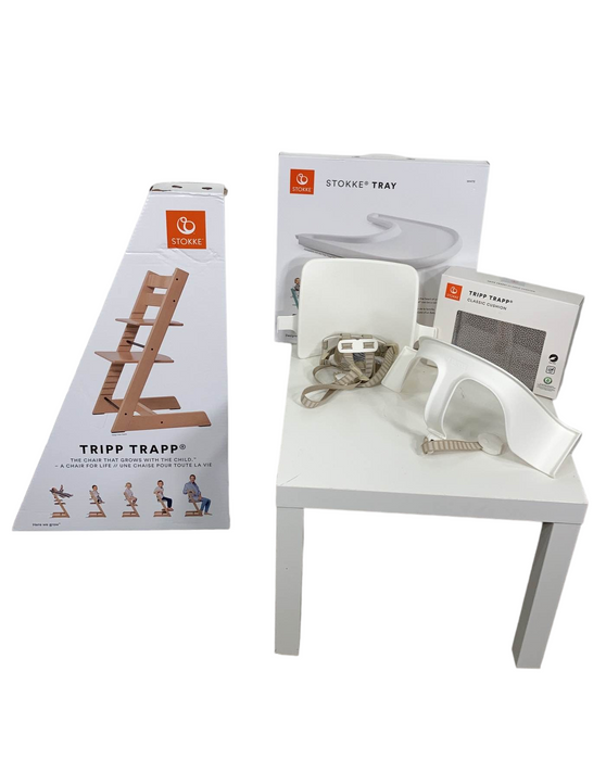 Shop Stokke Tripp Trapp Complete High Chair, White, Grey Dots at Goodbuygears