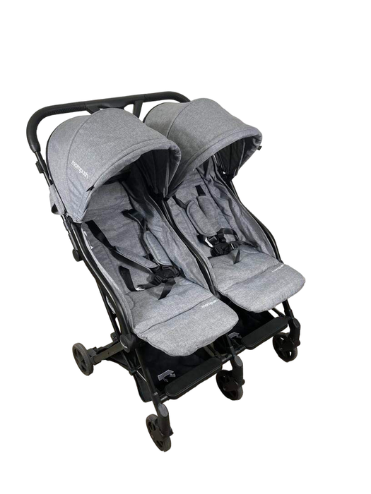 used Mompush Lithe Double Stroller, 2022, Grey