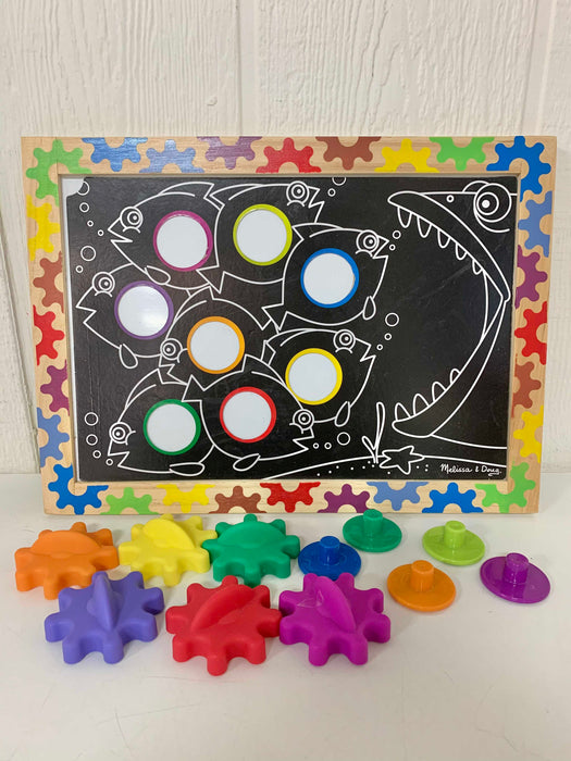 used Melissa & Doug Switch and Spin Magnetic Gear Board