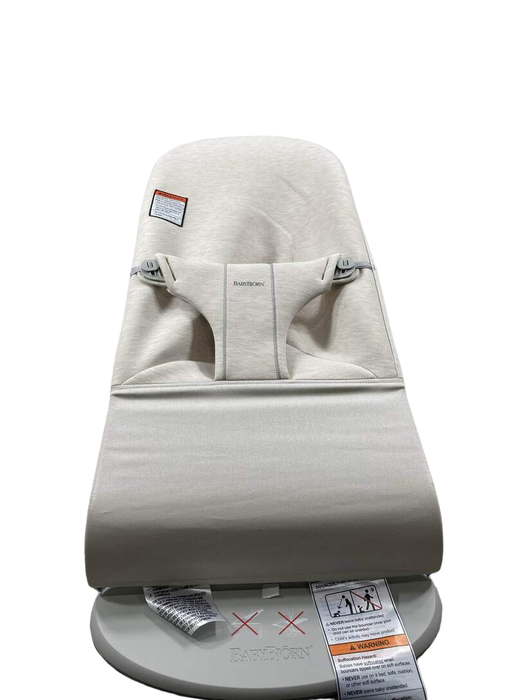 Shop BabyBjorn Bouncer Bliss, Light Gray Frame, Light Beige 3D Jersey at Goodbuygears