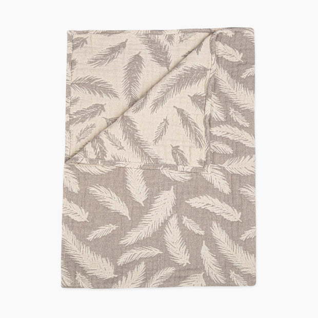 Shop Crane Baby Cotton Muslin Jacquard Blanket, Grey Feather at Goodbuygears