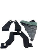 Shop Mockingbird 2nd Seat Kit With Extendable Canopy, Sage, Watercolor Drops, Silver with Black Leather at Goodbuygears