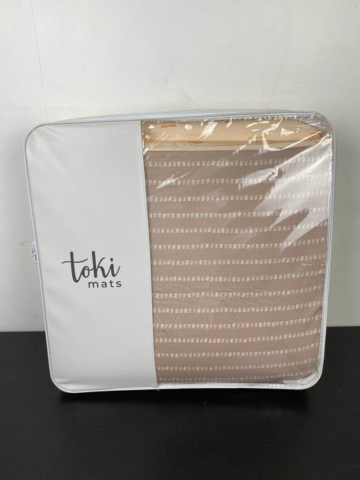 used Toki Mats Padded Play Mat, Standard Rainbow Stamp In Cream