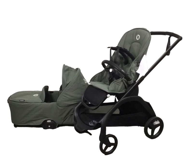 Shop Bugaboo Dragonfly Bassinet and Seat Stroller, Forest Green, Forest Green, Black, 2022 at Goodbuygears