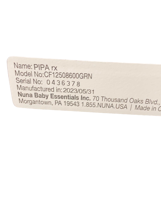 Shop Nuna PIPA rx Infant Car Seat, 2023, Granite at Goodbuygears