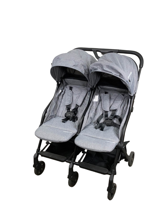 used Mompush Lithe Double Stroller, 2022, Grey