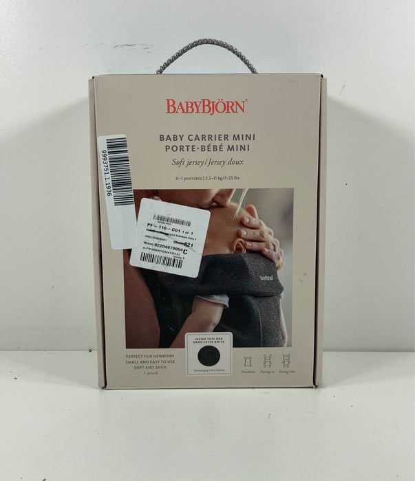 Shop BabyBjorn Baby Carrier Mini, Charcoal Gray 3D Jersey at Goodbuygears