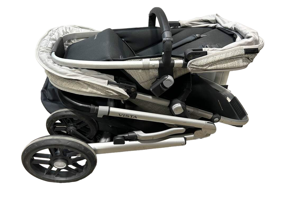 Shop UPPAbaby VISTA V2 Double Stroller, 2019, Sierra (Dune Knit) at Goodbuygears