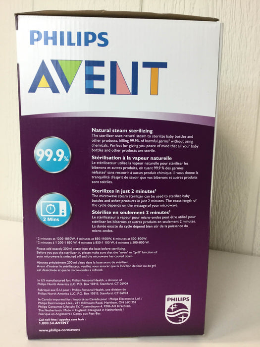 secondhand Philips Avent Microwave Steam Sterilizer