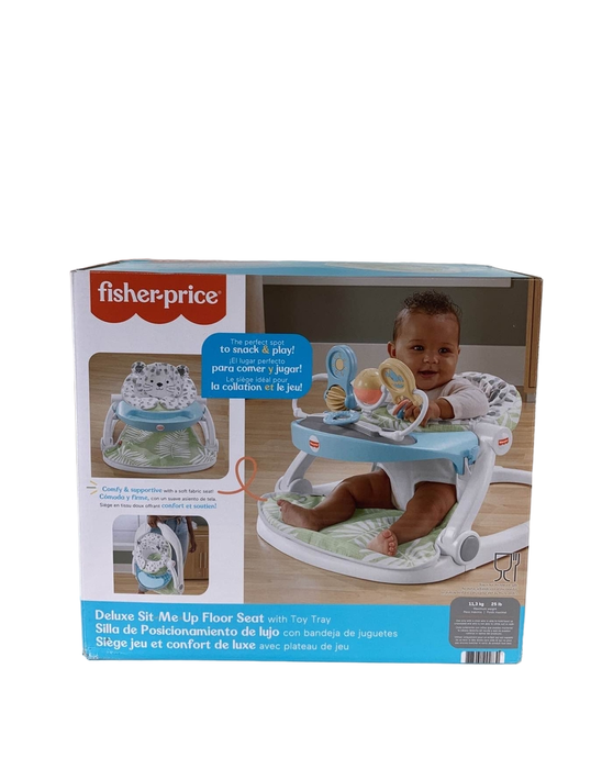 Shop Fisher Price Premium Sit-Me-Up Floor Seat with Toy Tray, Snow Leopard at Goodbuygears