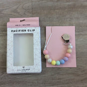 secondhand LouLou Lollipop Pacifier Clip, In cotton candy