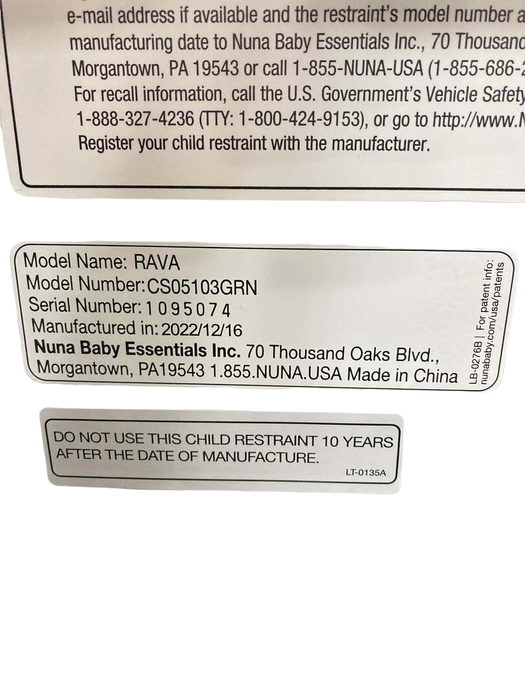Shop Nuna RAVA Convertible Car Seat, 2022, Granite at Goodbuygears