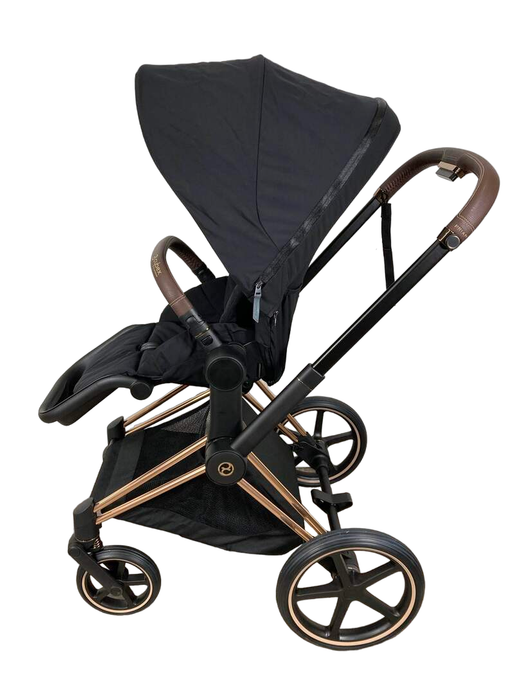 Shop Cybex PRIAM Stroller, 2022, Deep Black, Rosegold at Goodbuygears