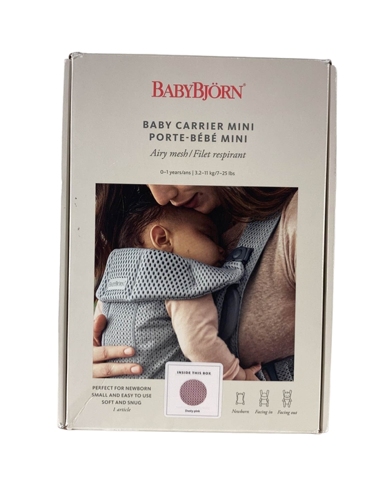Shop BabyBjorn Baby Carrier Mini, Dusty Pink 3D Mesh at Goodbuygears