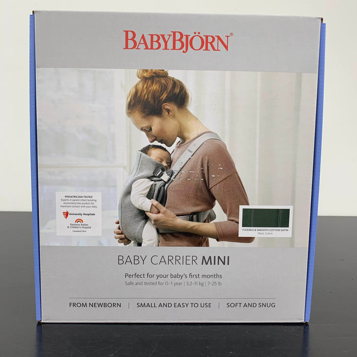 Shop BabyBjorn Baby Carrier Mini, Black, Cotton at Goodbuygears