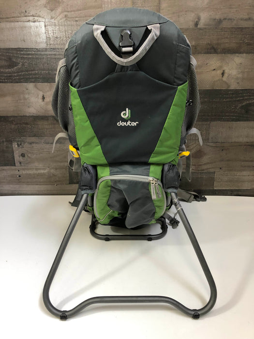 Deuter Kid Comfort Air Hiking Backpack, Granite/Emerald
