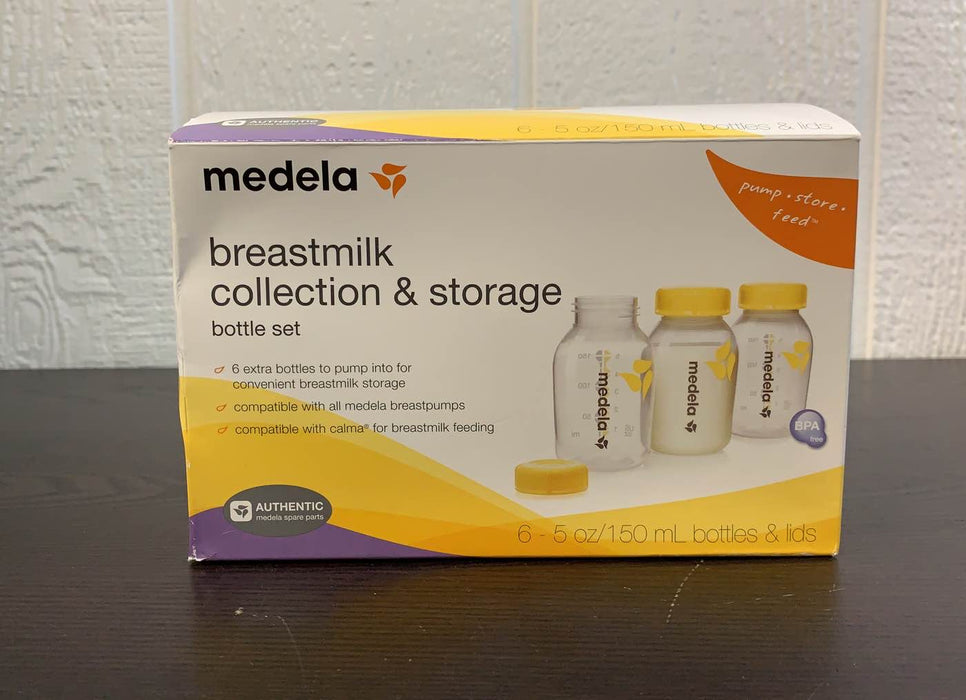 used Medela Breastmilk Bottle Set