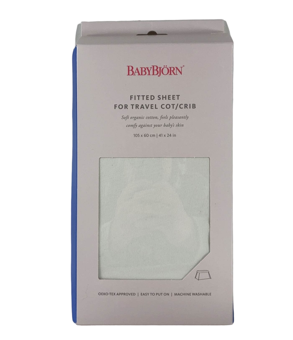 Shop BabyBjorn Travel Crib Fitted Sheet, Natural White at Goodbuygears