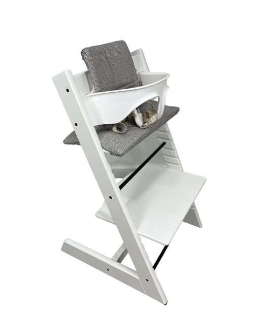 Shop Stokke Tripp Trapp Complete High Chair, White, Dots Grey, 2 at Goodbuygears