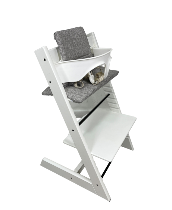 Shop Stokke Tripp Trapp Complete High Chair, White, Dots Grey, 2 at Goodbuygears